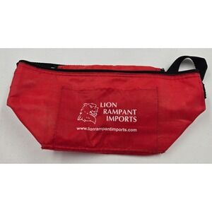 Lion Rampant Imports Red Nylon Fanny Pack Adjustable Waist Bag Hip Pack RARE